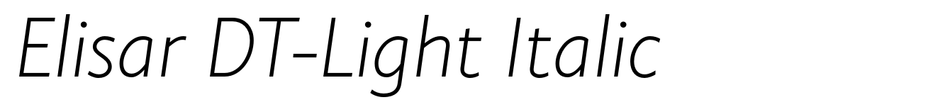 Elisar DT-Light Italic